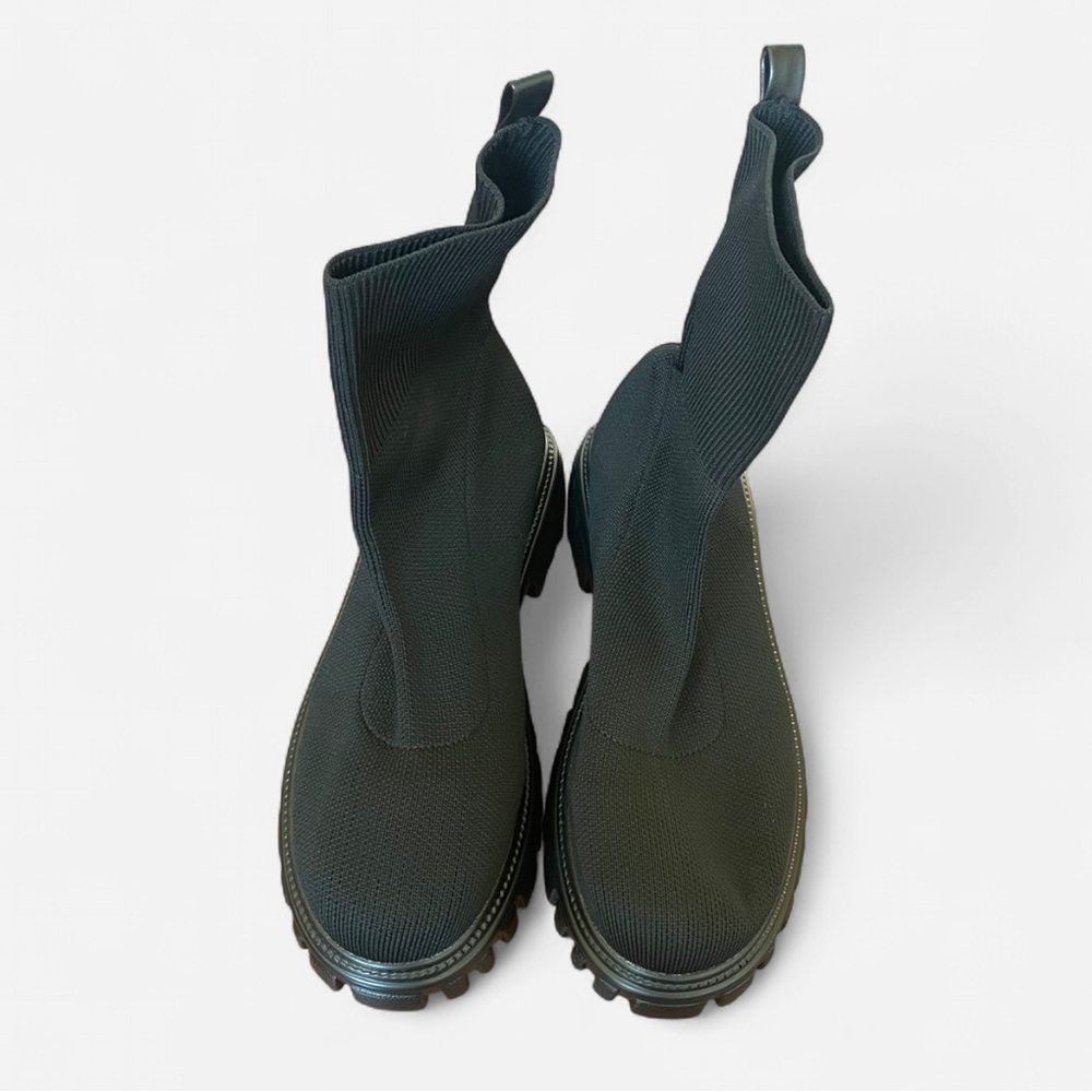 NWT Black ankle sock boots